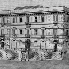 Palazzo comunale (xilografia). Pubblicato sul supplemento mensile illustrato del Secolo, Le cento città d'Italia. 1887-1902 (Bloccato da (Admin))
